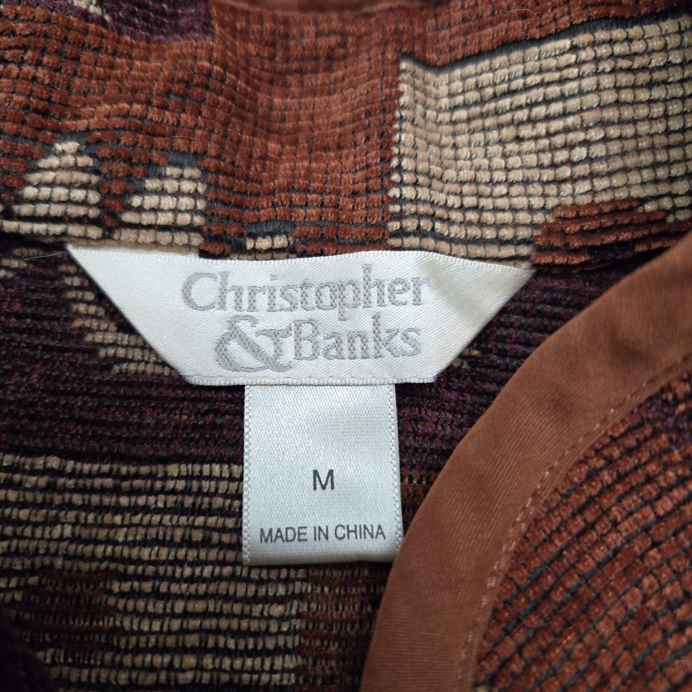 Christopher & Banks Tapestry Patchwork Zip Jacket… - image 4